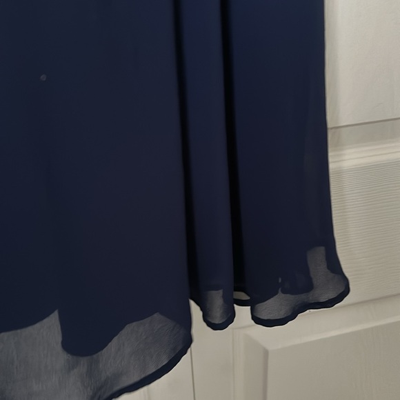 Lush Navy Blue Dress Size Small - Open Slit in back - very cute - Picture 2 of 4